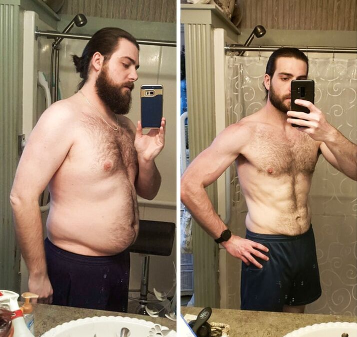 ABSLIM man before and after applying